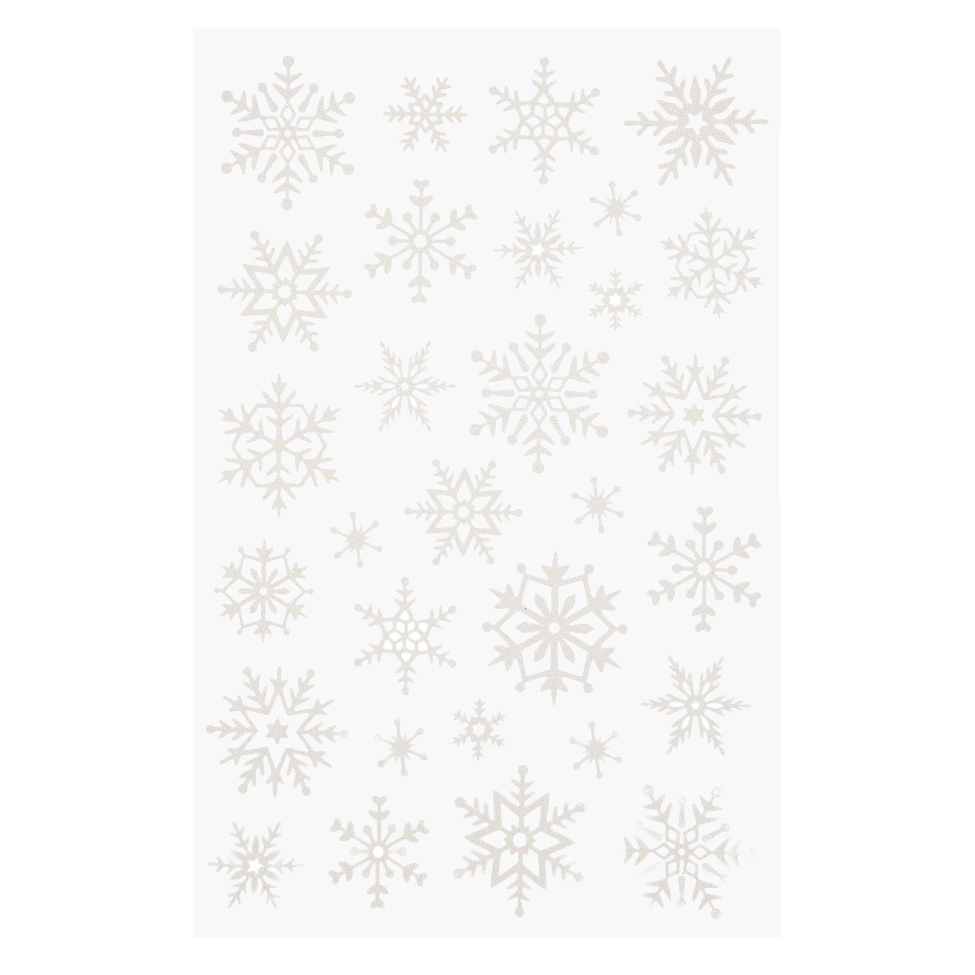 White Glitter Snowflake Stickers | Hobby Lobby | 5140868
