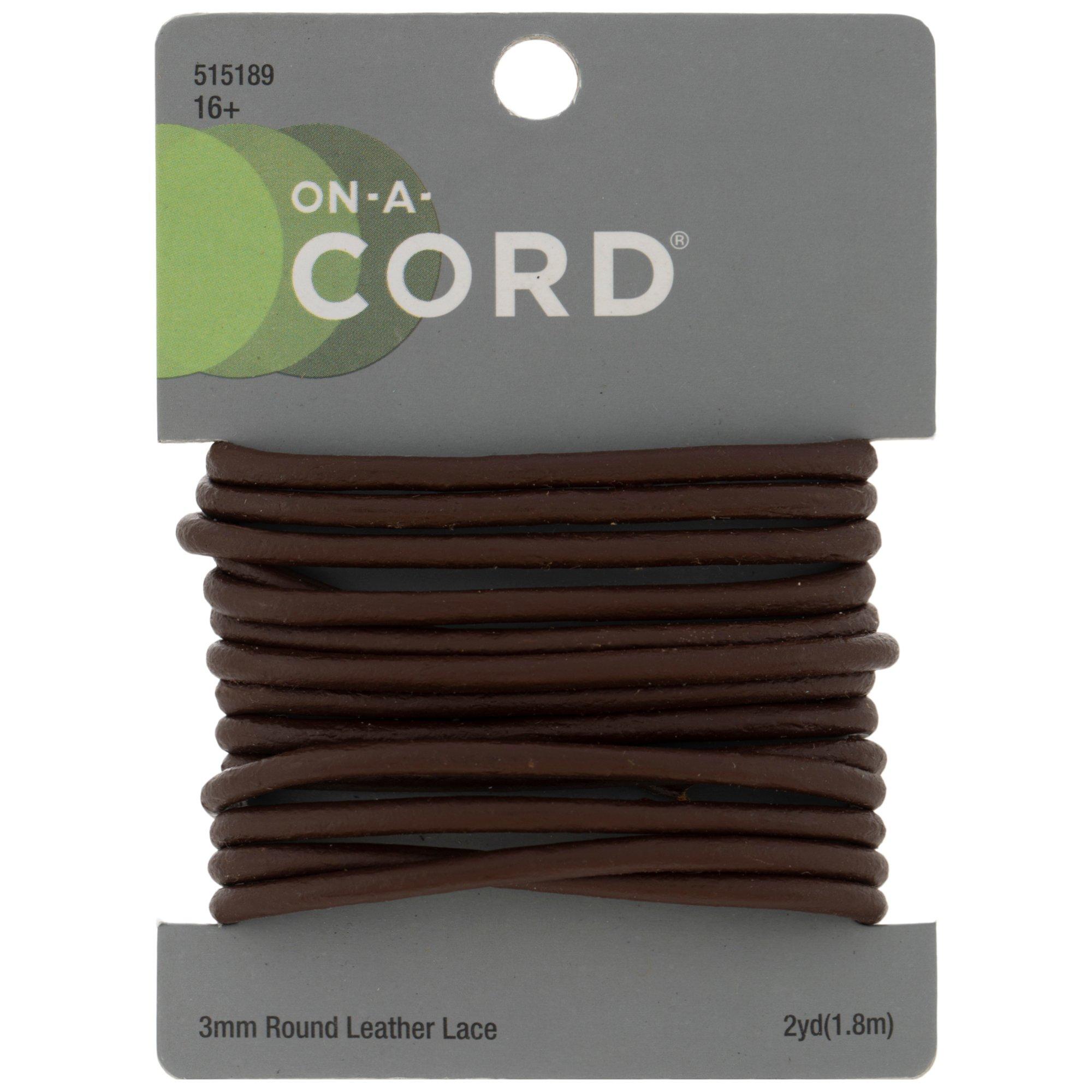 Round Leather Lace ø 2 - 8 mm, Brown