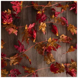 Burgundy & Brown Maple Leaf Garland