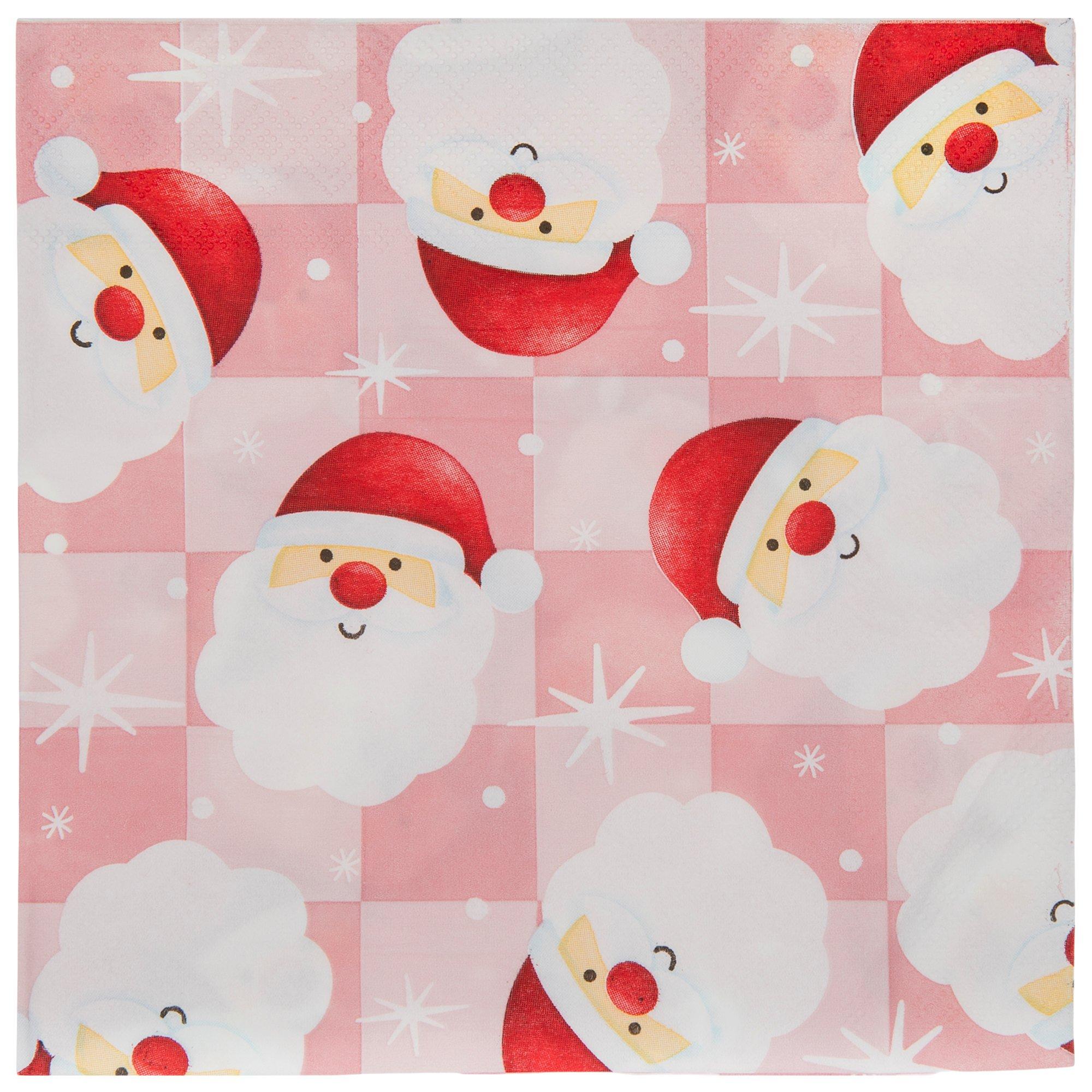 Pink Checkerboard Santa Napkins Hobby Lobby 5158654