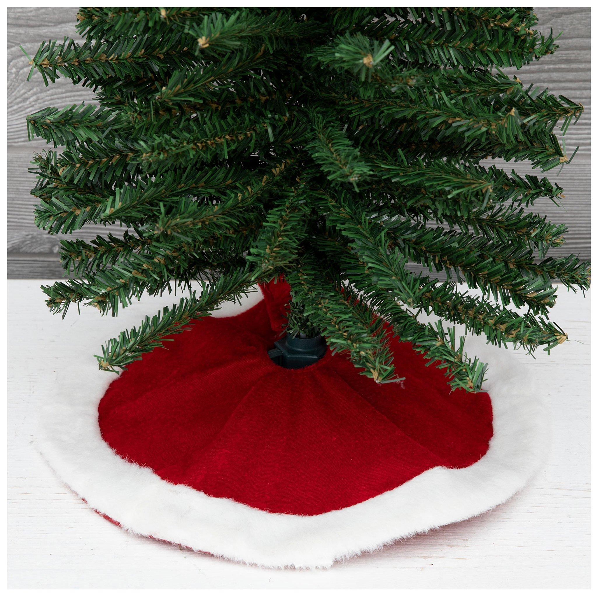 Red & White Velvet Mini Tree Skirt Hobby Lobby 5160981