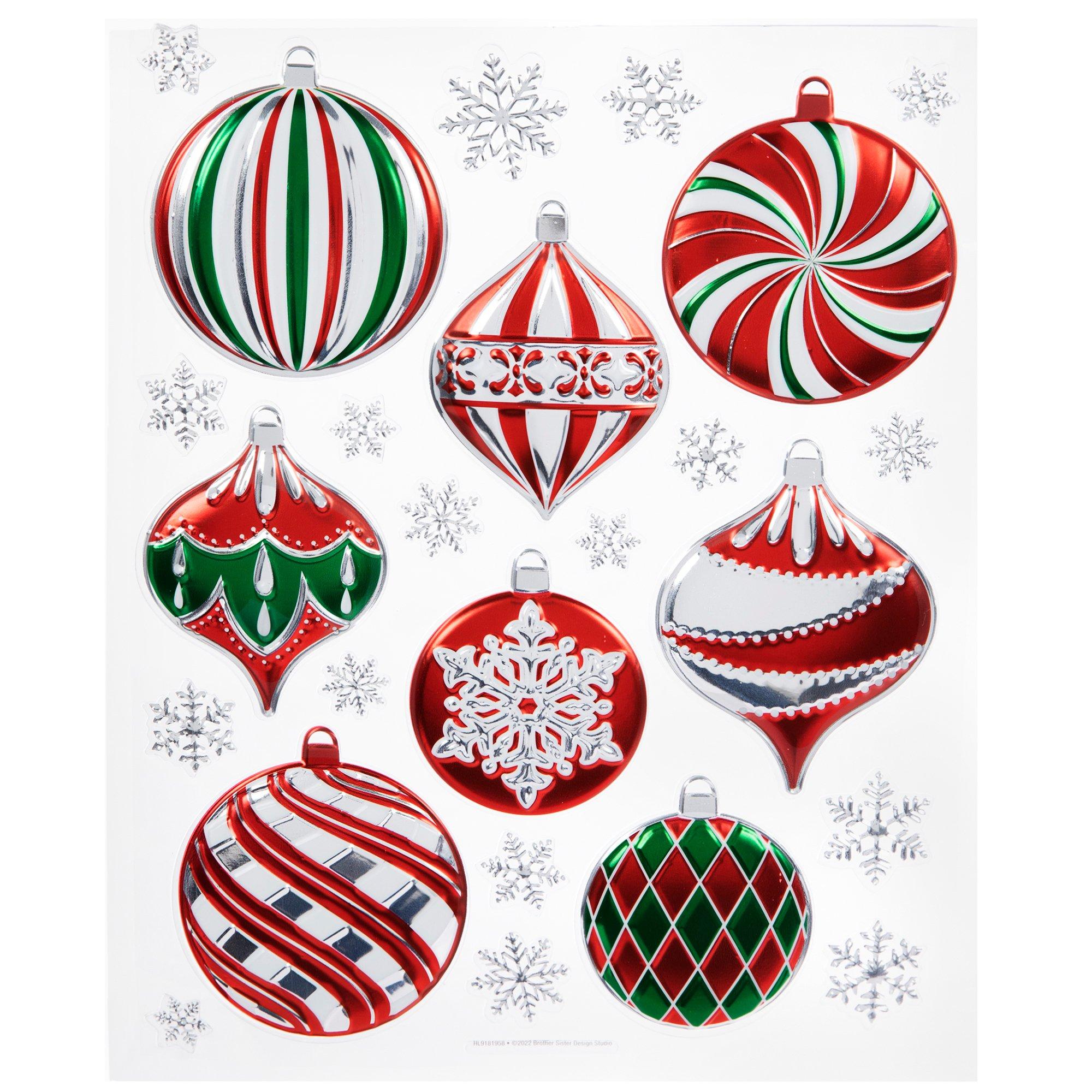 Ornaments & Snowflakes Adhesive Wall Art Hobby Lobby 5162474