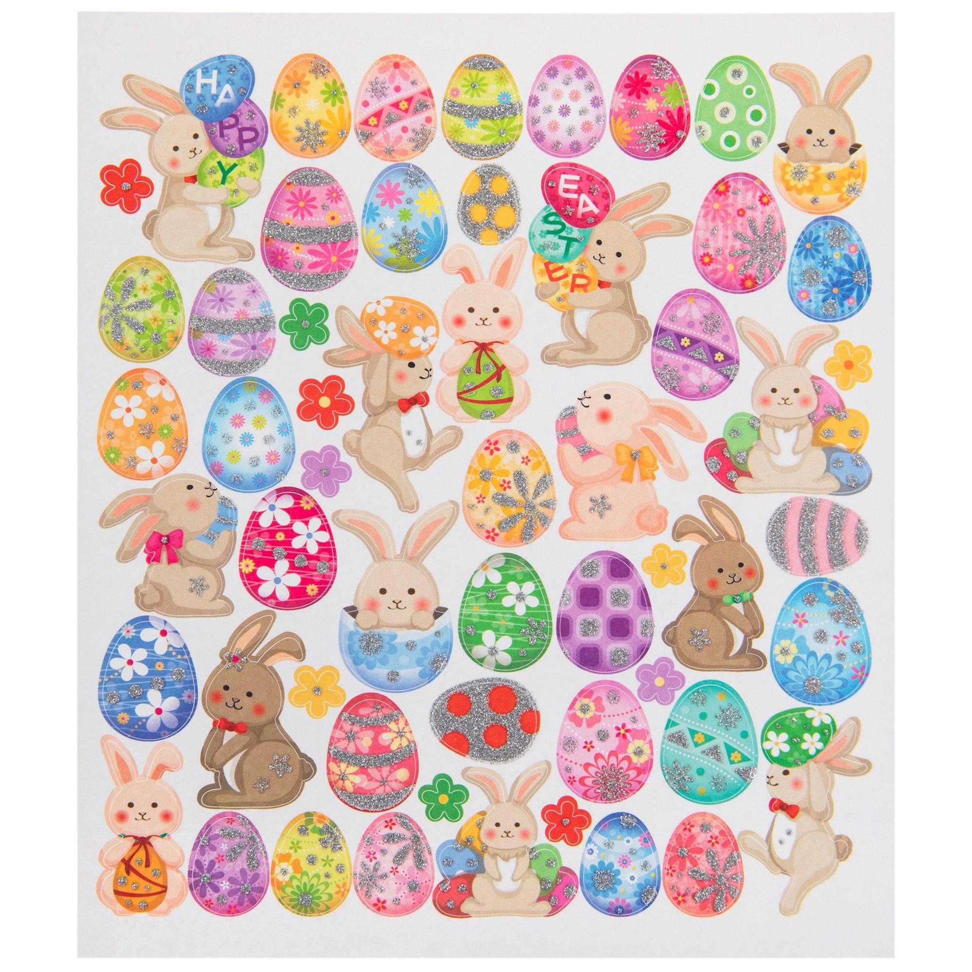 Easter Egg & Bunny Glitter Stickers | Hobby Lobby | 5164025