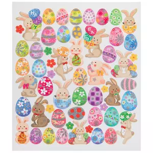 Easter Egg & Bunny Glitter Stickers