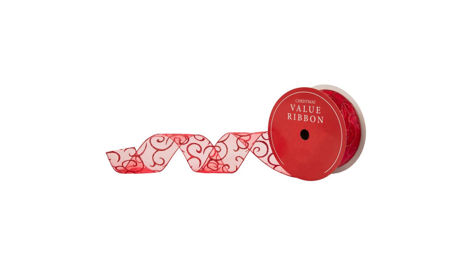 Glitter Scroll Wired Edge Sheer Ribbon | Hobby Lobby | 5165626