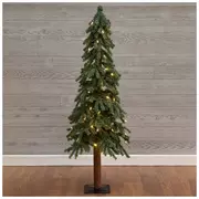 Narrow Alpine Pre-Lit Christmas Tree - 4 ft