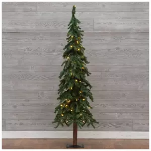 Narrow Alpine Pre-Lit Christmas Tree - 5 ft