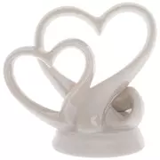 Pearlescent Double Heart Cake Topper