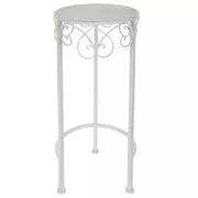 Antique White Metal Plant Stand