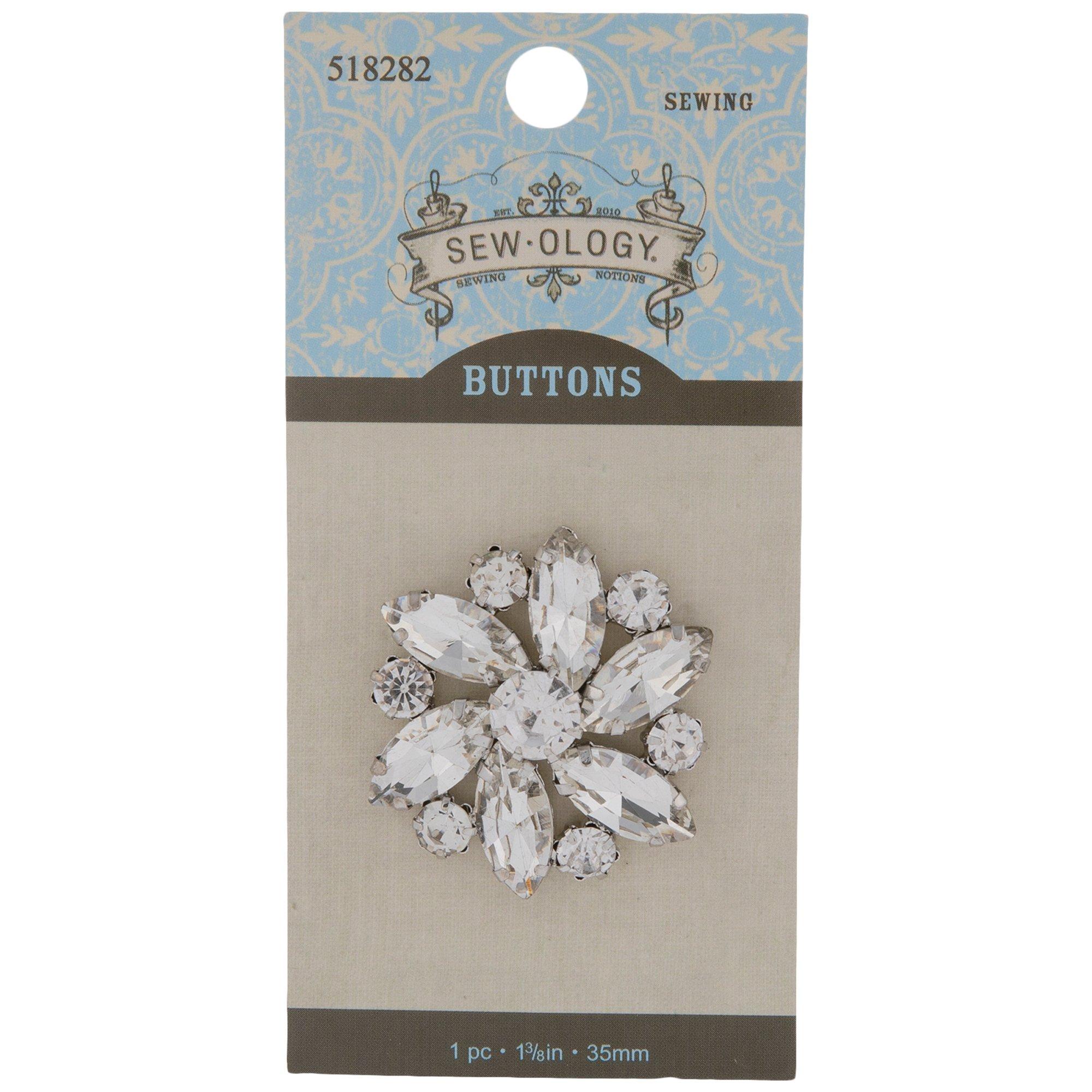 Pinwheel Rhinestone Button - 35mm | Hobby Lobby | 518282