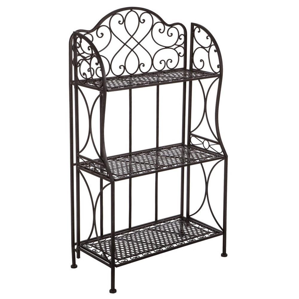【SALE】vintage iron shelf 1180*800*310 Antique Bronze Three-Tiered Baker's Rack | Hobby Lobby | 518423