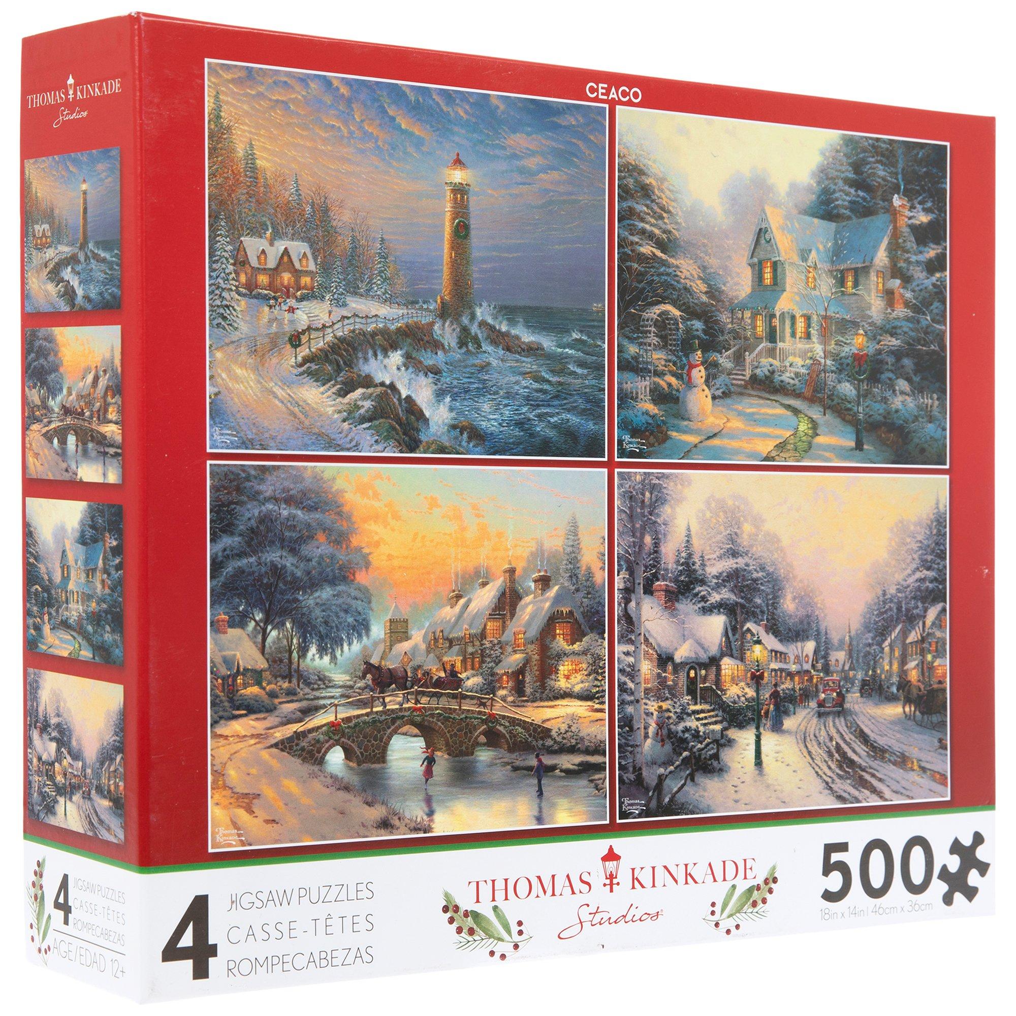 4-In-1 Thomas Kinkade Christmas Puzzles | Hobby Lobby | 5199245