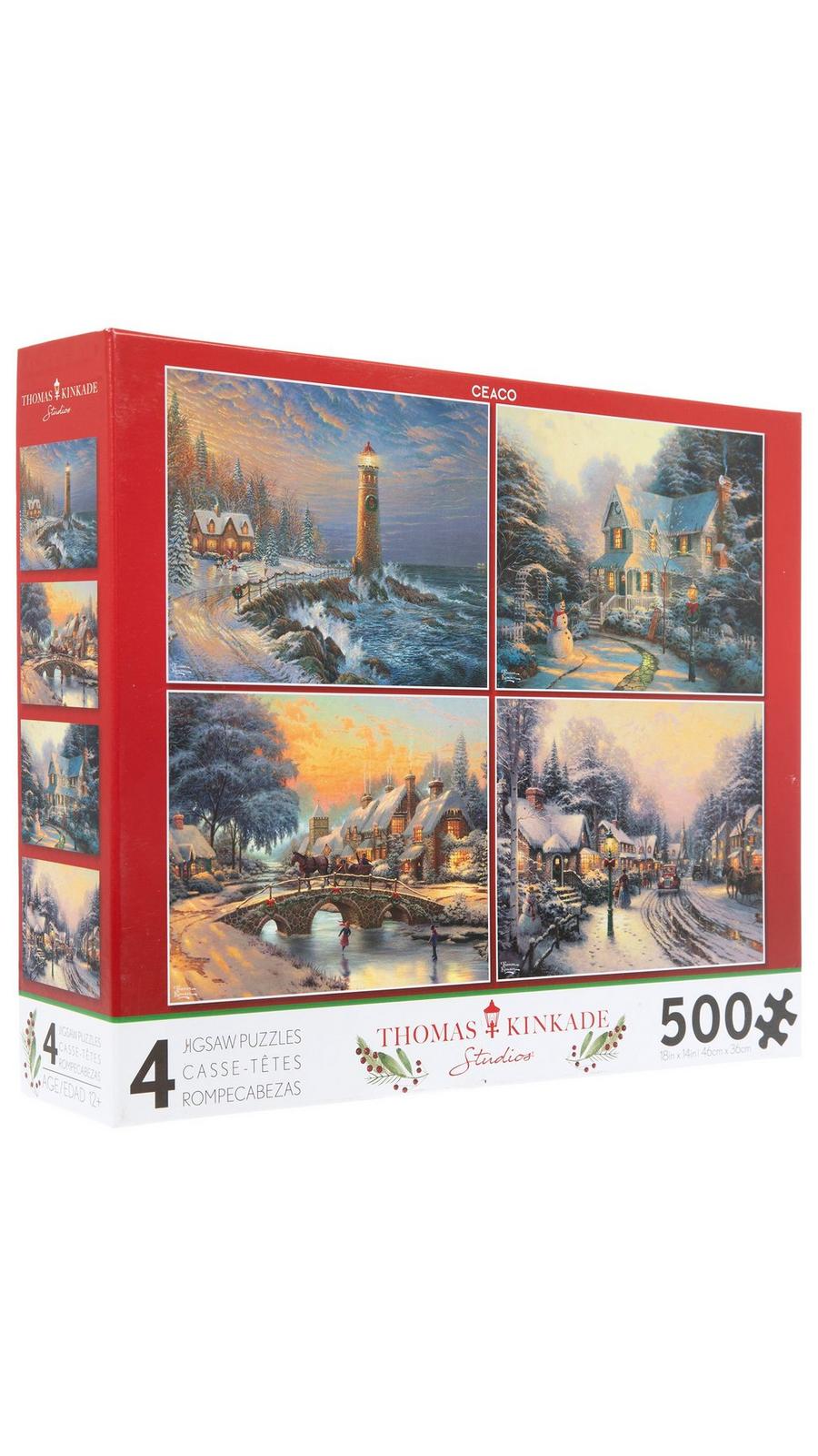 4-In-1 Thomas Kinkade Christmas Puzzles | Hobby Lobby | 5199245