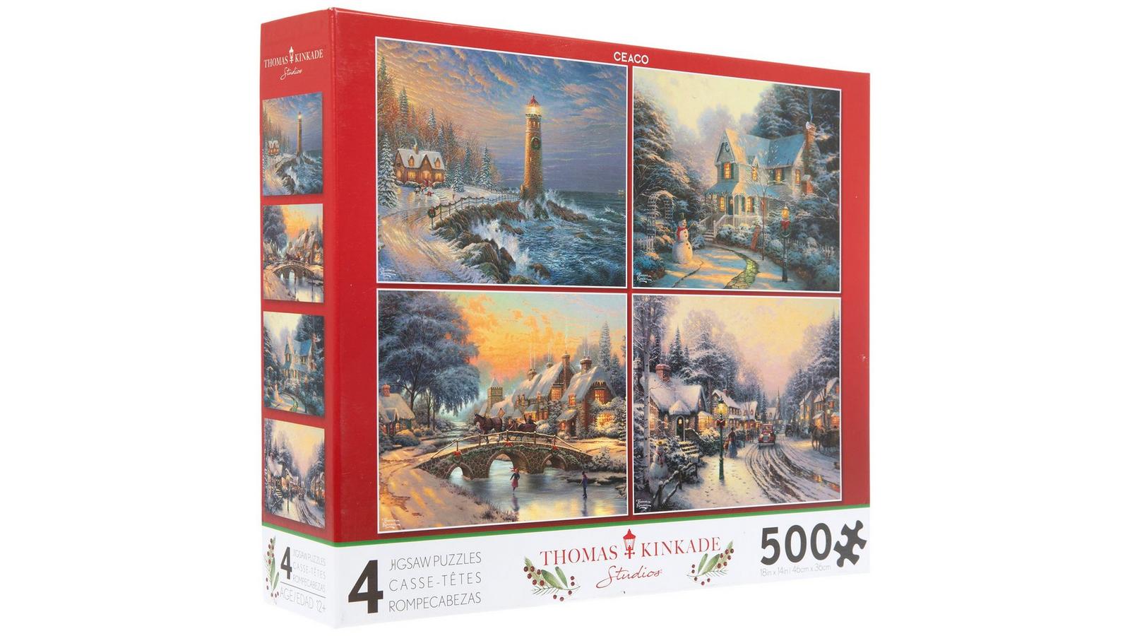4-In-1 Thomas Kinkade Christmas Puzzles | Hobby Lobby | 5199245