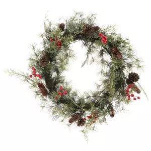 Cypress, Pinecones & Berries Wreath
