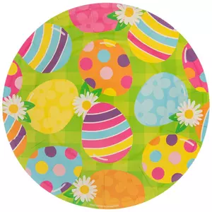Bright Easter Egg Paper Plates - Small