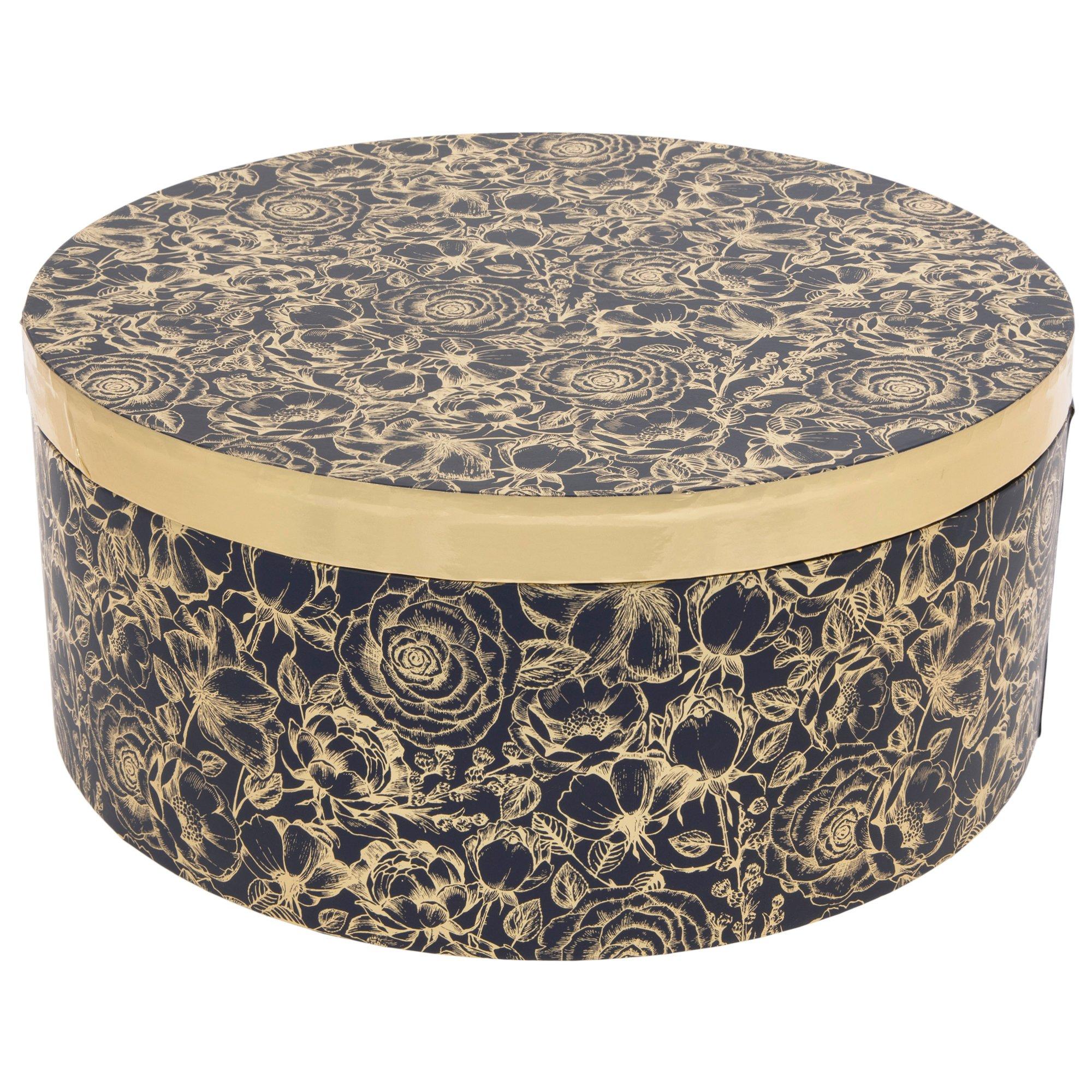 Gold Floral Round Box Hobby Lobby 5222310
