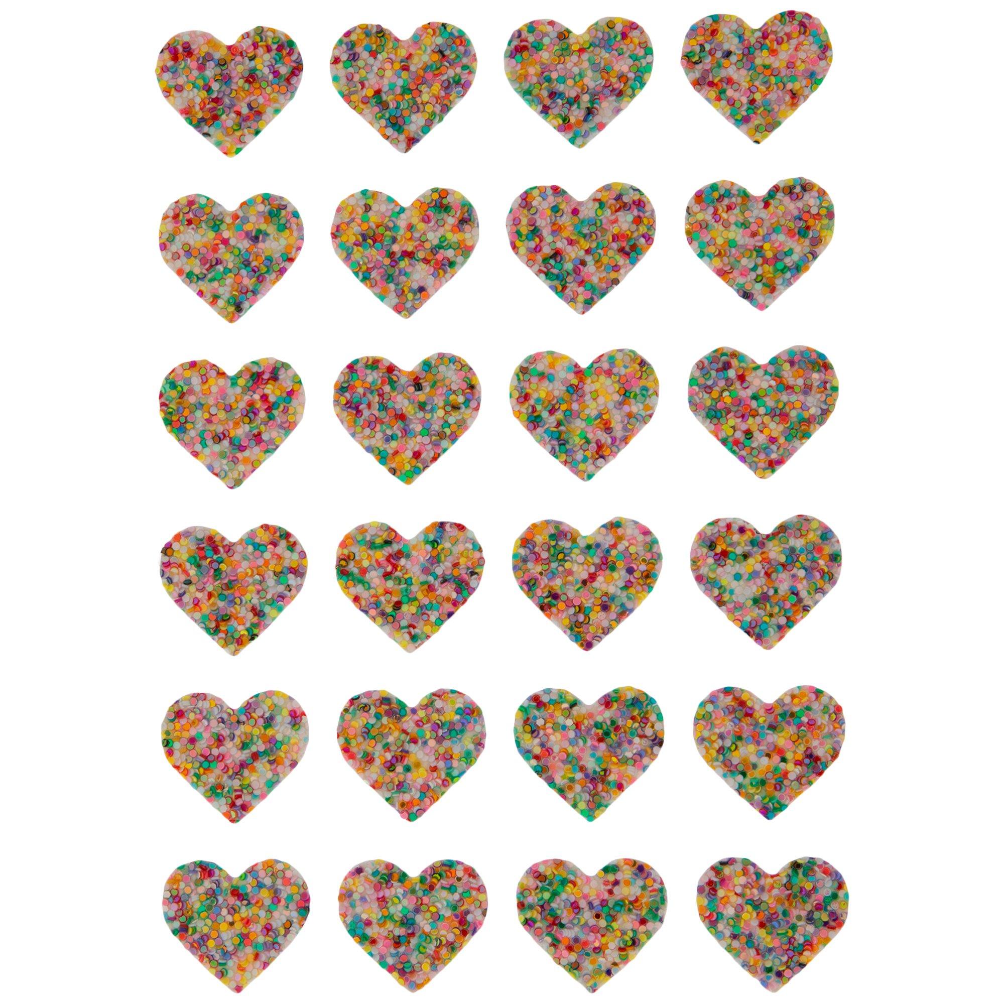 Glitter Heart Foam Stickers, Hobby Lobby
