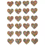 Red Metallic Heart Puffy Stickers, Hobby Lobby