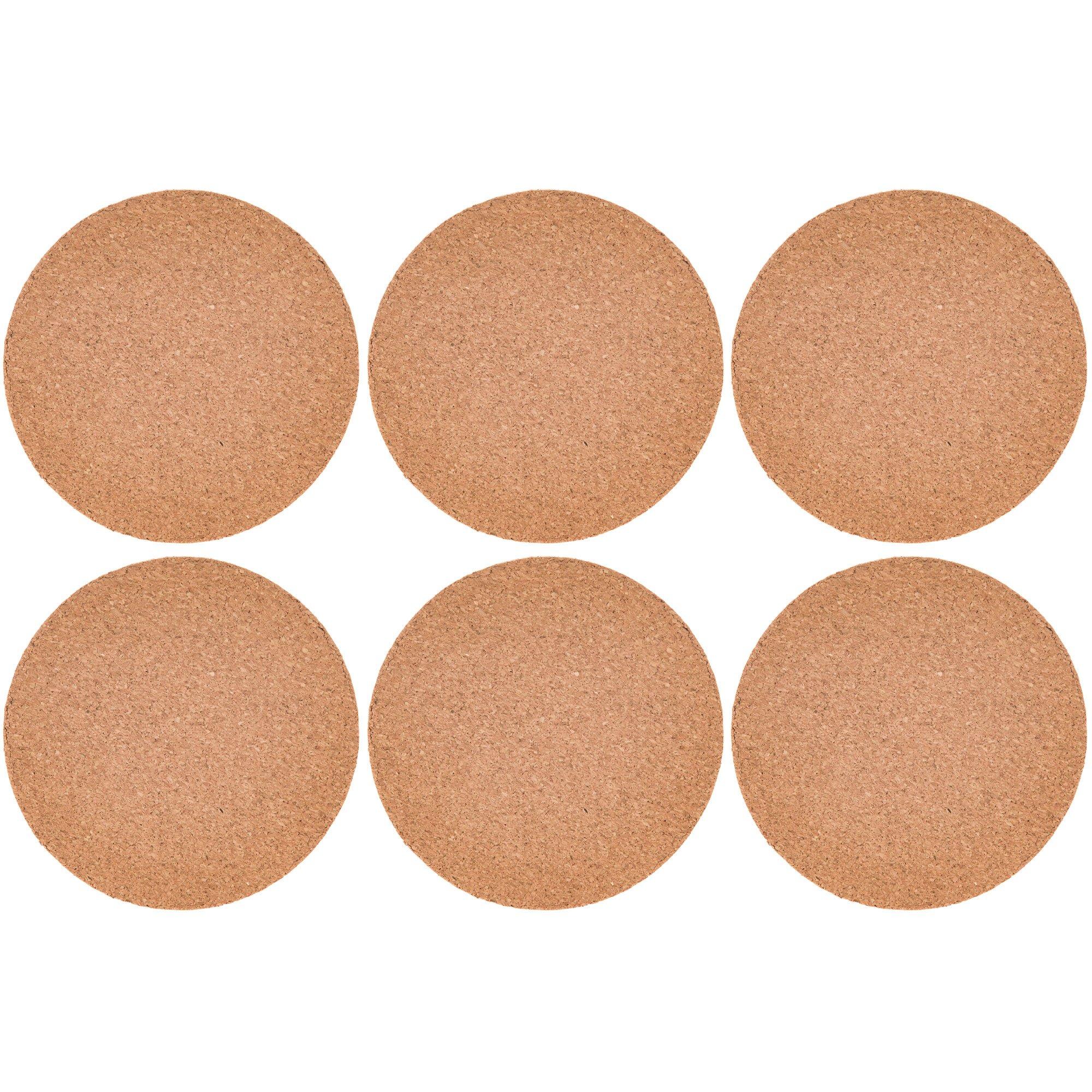 Betus Round Cork Coasters 4 in. Diameter and 1/5 in. Thick Brown with Metal  Holder Bulk Set (16-Piece) B.Coaster.Cork.16Pc - The Home Depot