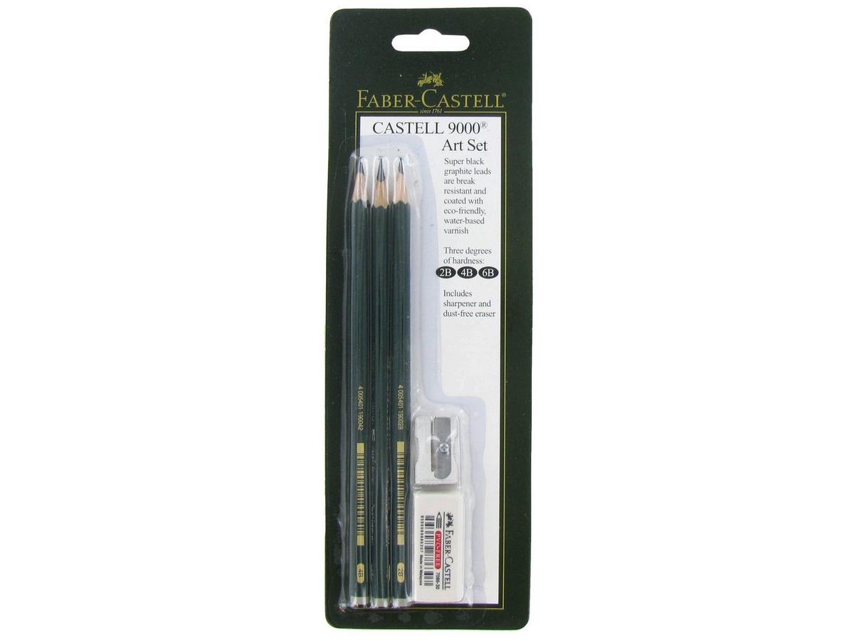 3B Drawing Pencils Faber-Castell Castell 9000 Graphite Pencils - Box Of 12  In 3B Hardness For Drawing & Sketching Climate Neutral Production
