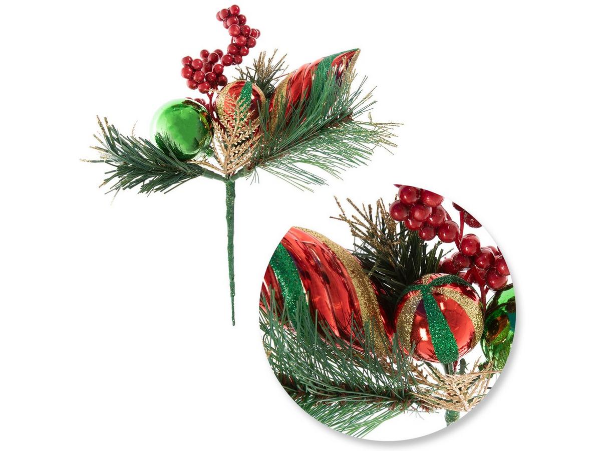 Red, Gold & Green Ornament Pick | Hobby Lobby | 5278346