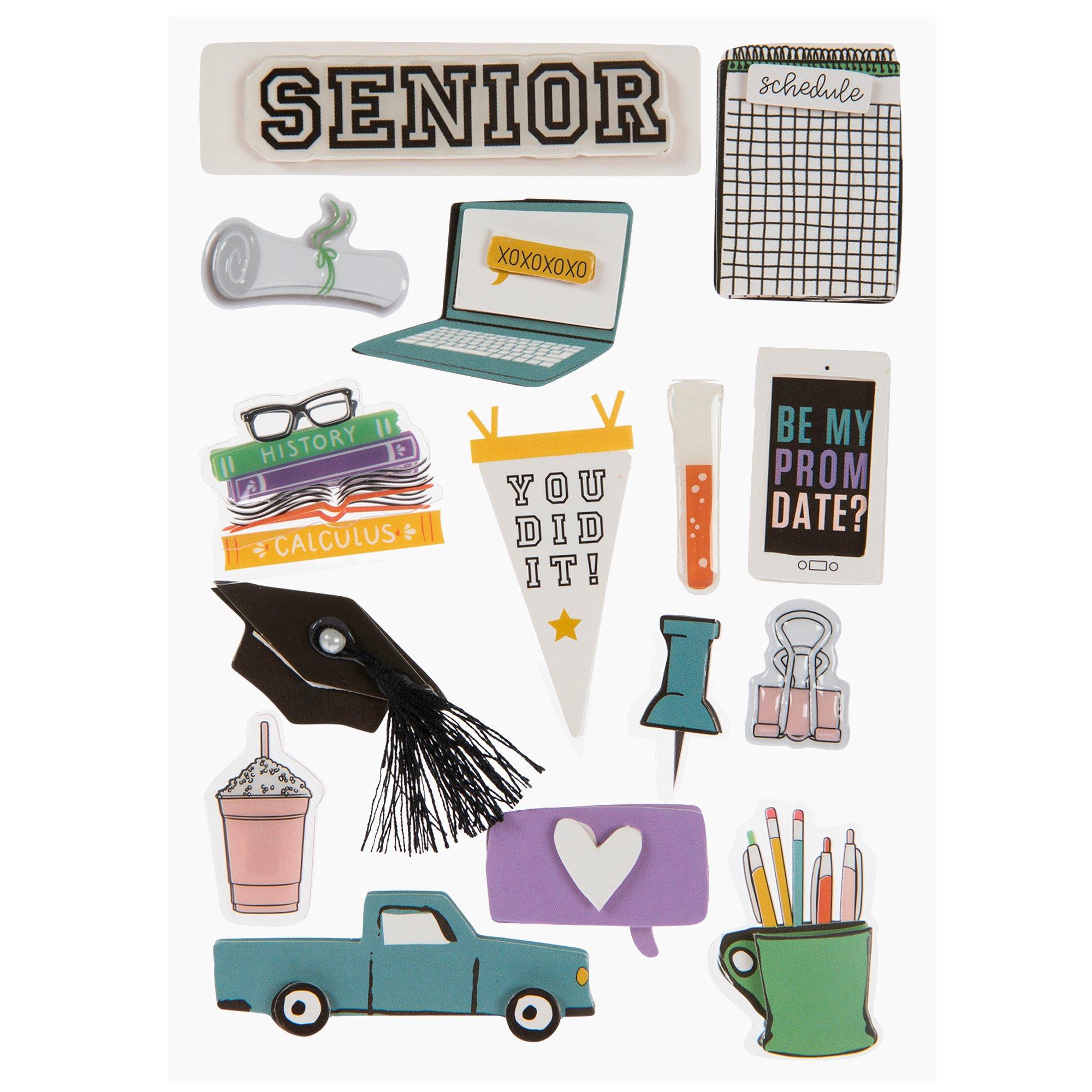 Senior 3D Stickers Hobby Lobby 528075