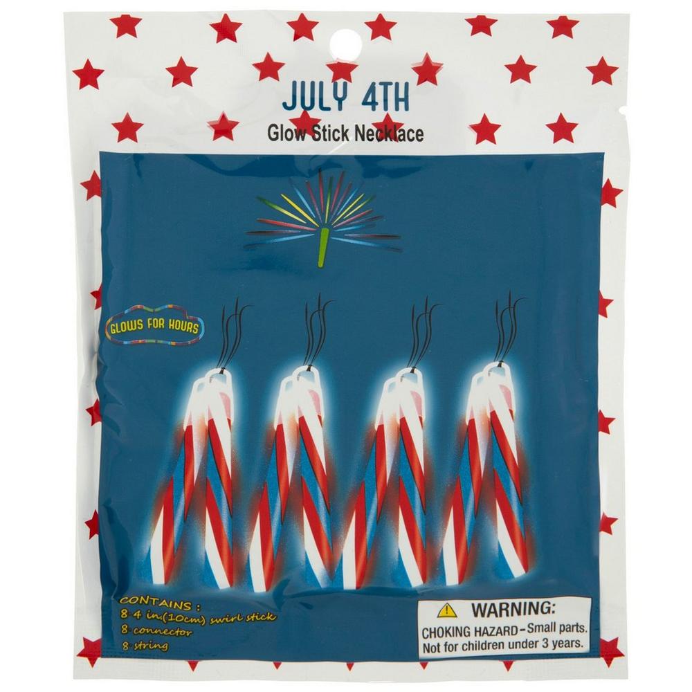 4th Of July Glow Sticks - 90 Pc Red White Blue Set  display picture 3