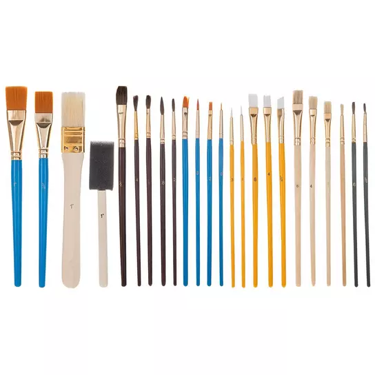 Paint Brushes Set,10 Pack Nylon Hair Paint Brushes for Acrylic Painting,  Craft P