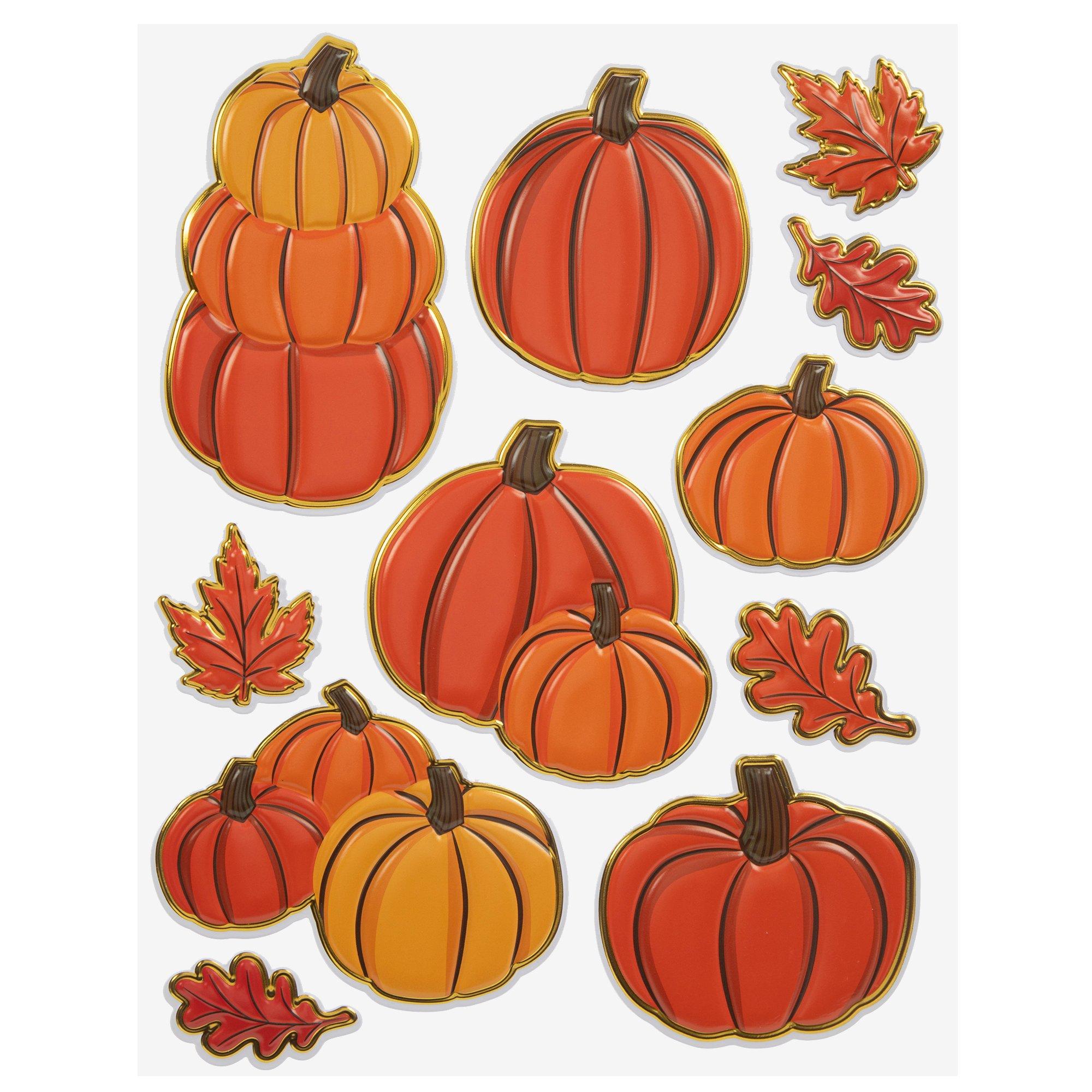 Pumpkins & Leaves Adhesive Wall Art Hobby Lobby 5303391