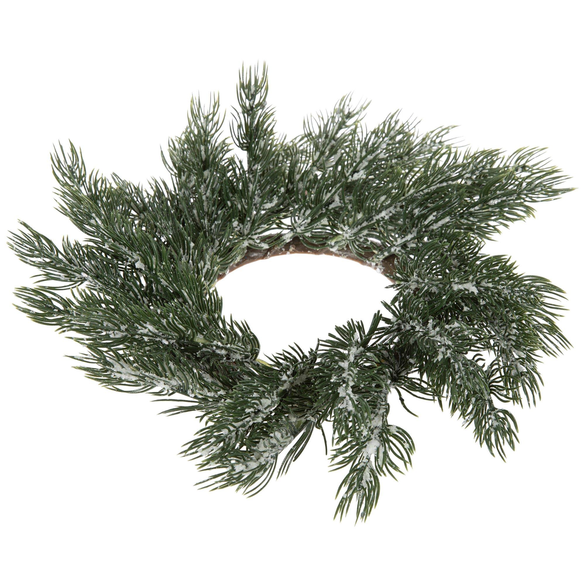 Flocked Pine Candle Ring view 1