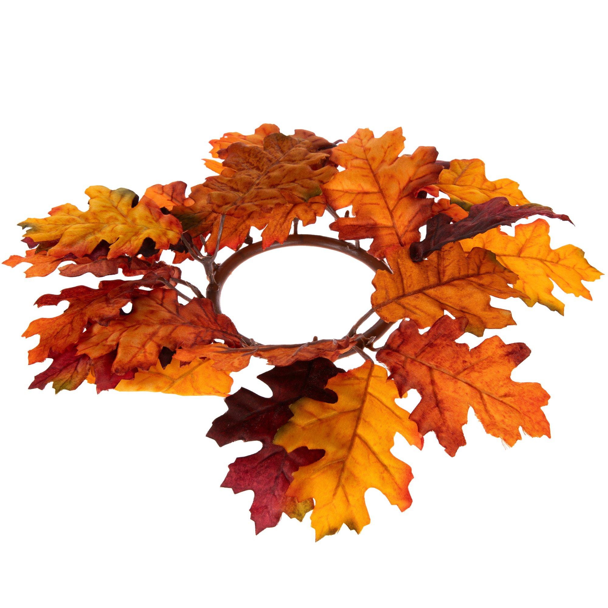Orange & Red Oak Leaf Candle Ring Hobby Lobby 5316807