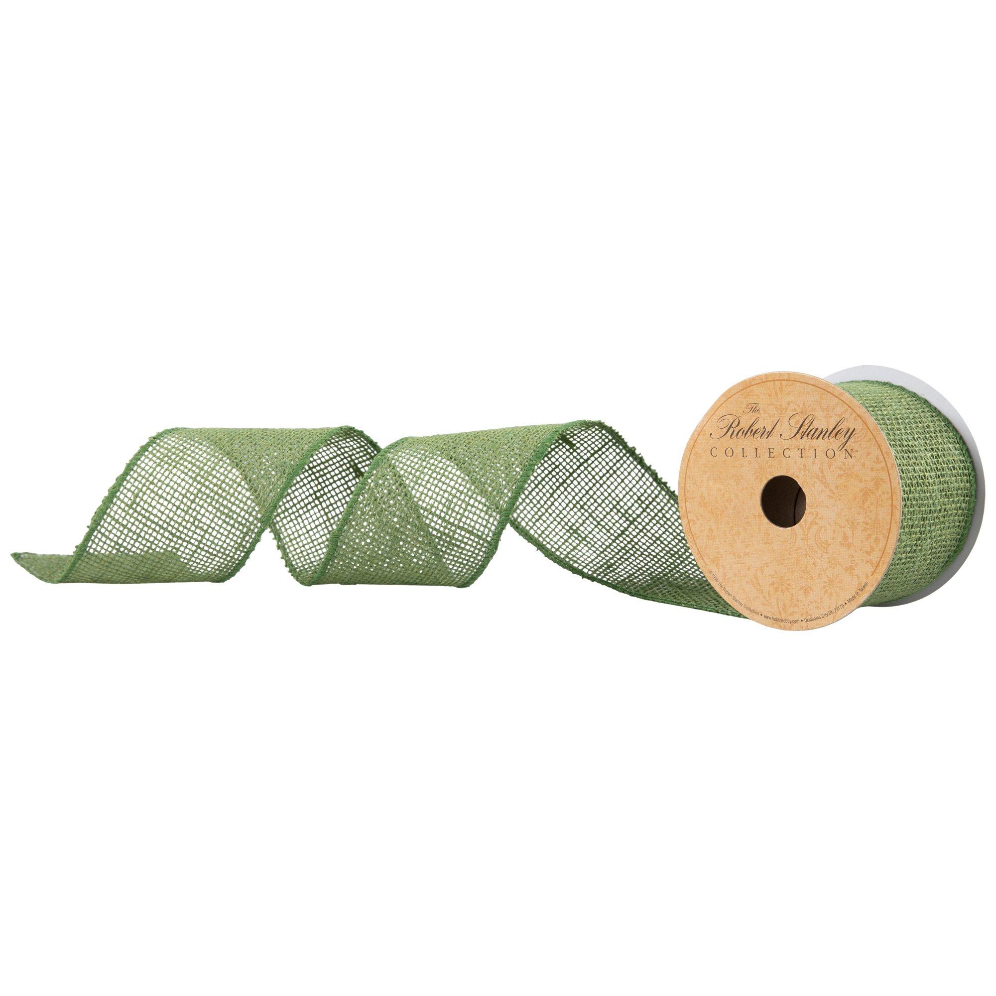[AWESOMENEEDS]25FW-BOWL BERET Ribbon bloom◆2color Wired Edge Burlap Ribbon - 2 1/2