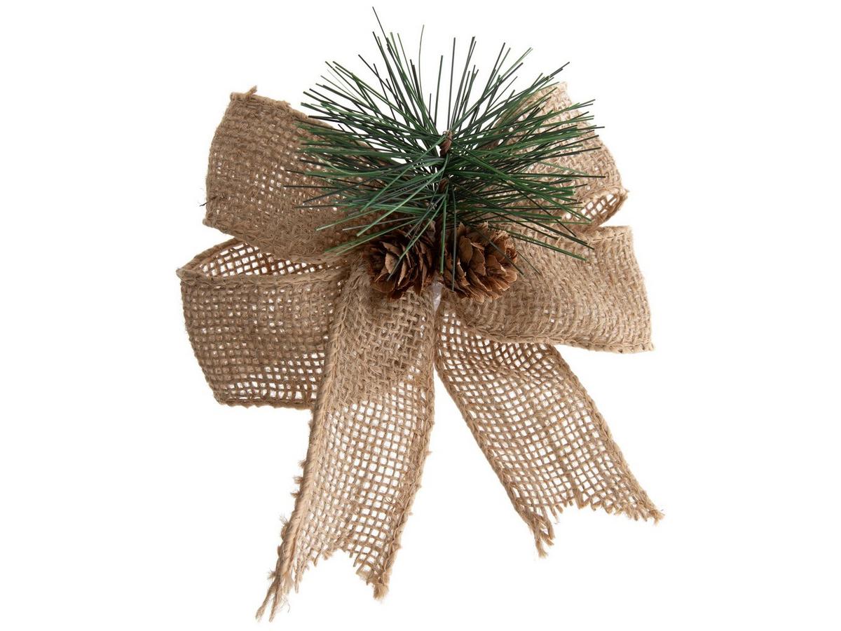 Burlap And Lace Bow Ties - 10 Pack Rustic Knot Ornaments For Wedding & Craft Decorations