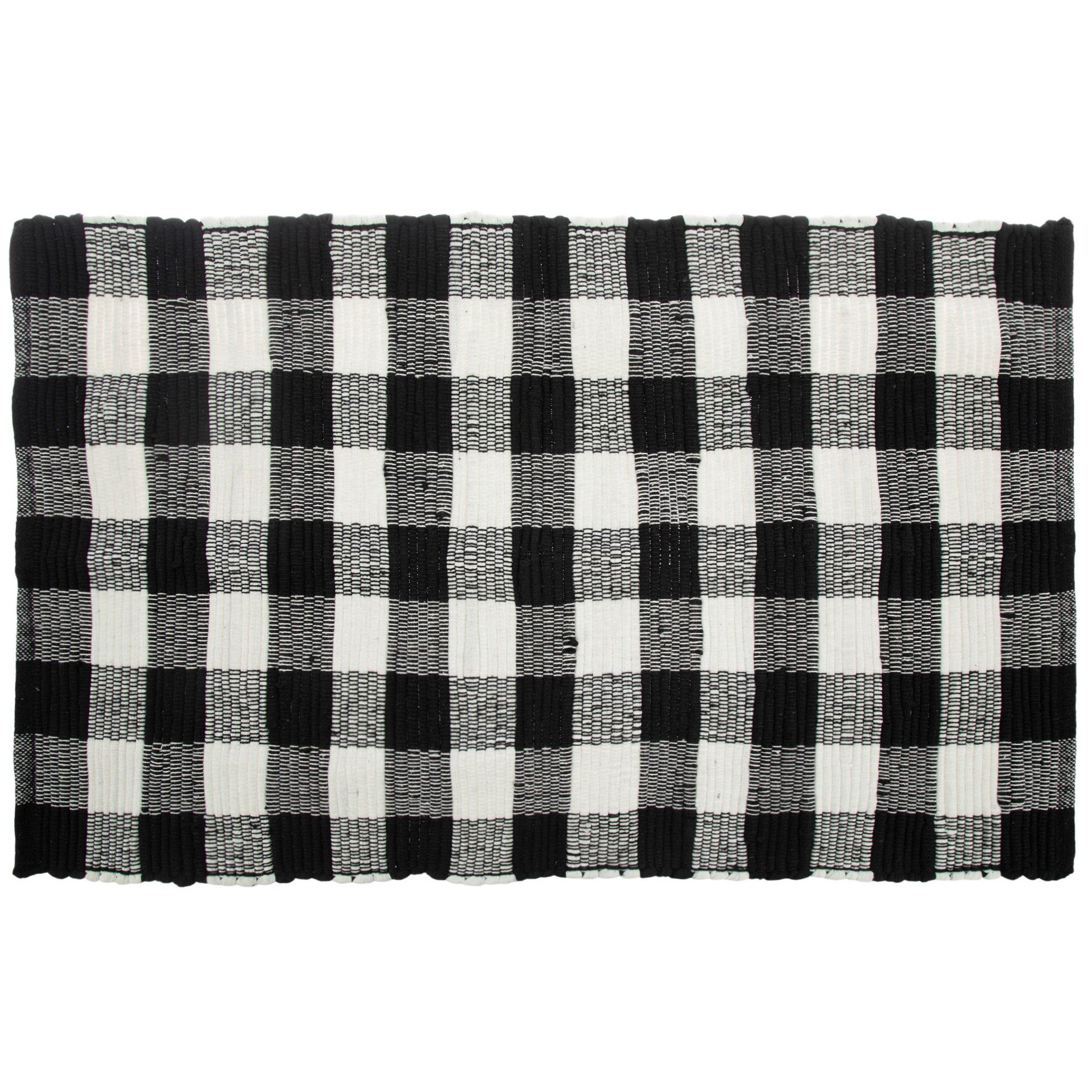 Black & White Buffalo Check Chindi Rug Hobby Lobby 5333828