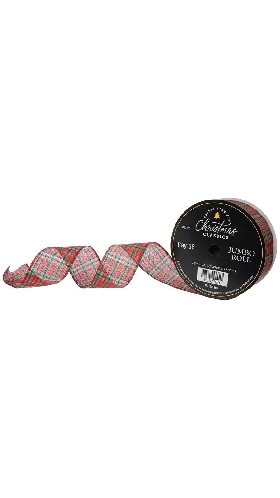 Red & Green Plaid Wired Edge Ribbon | Hobby Lobby | 5337100