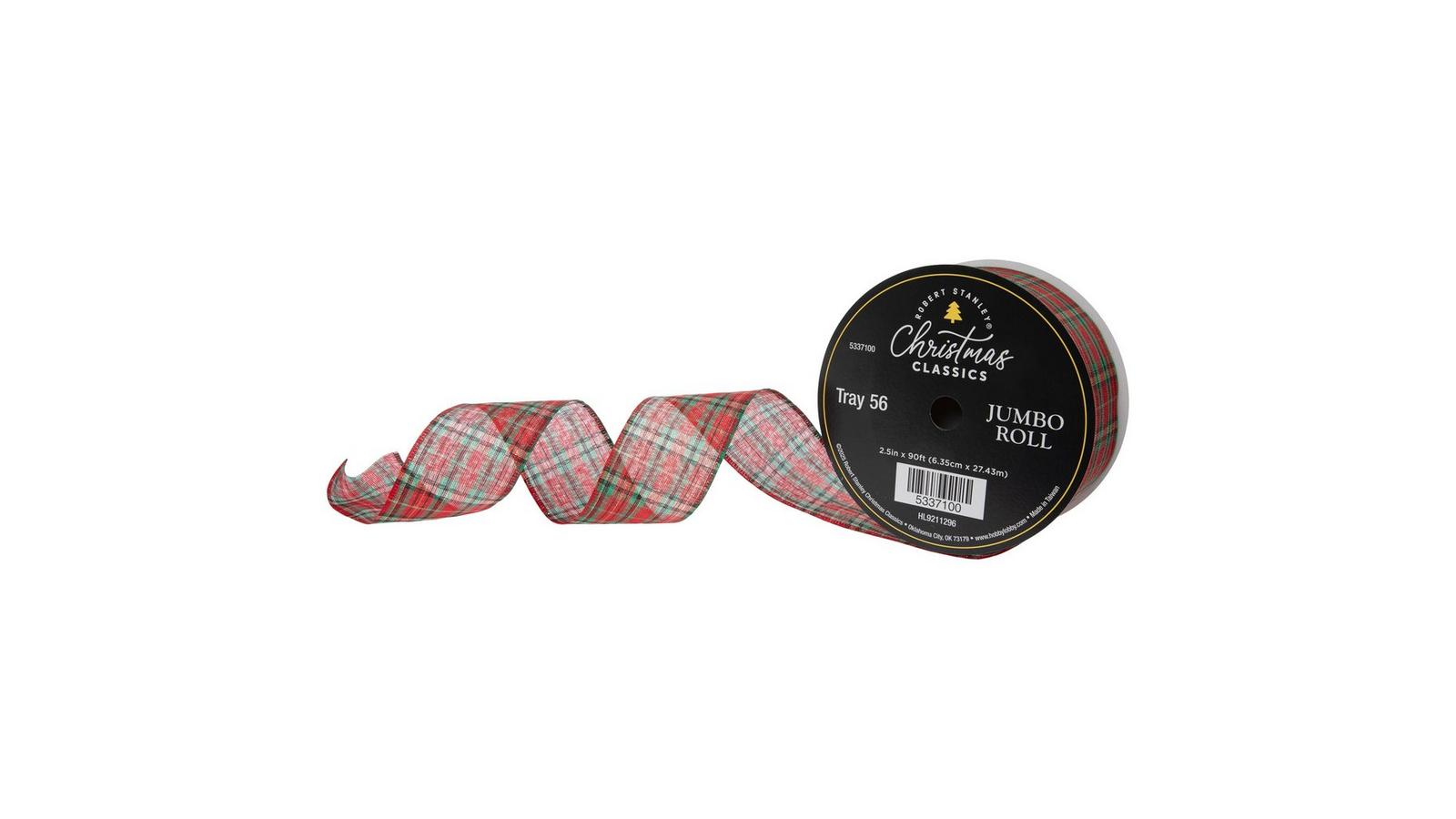 Red & Green Plaid Wired Edge Ribbon | Hobby Lobby | 5337100
