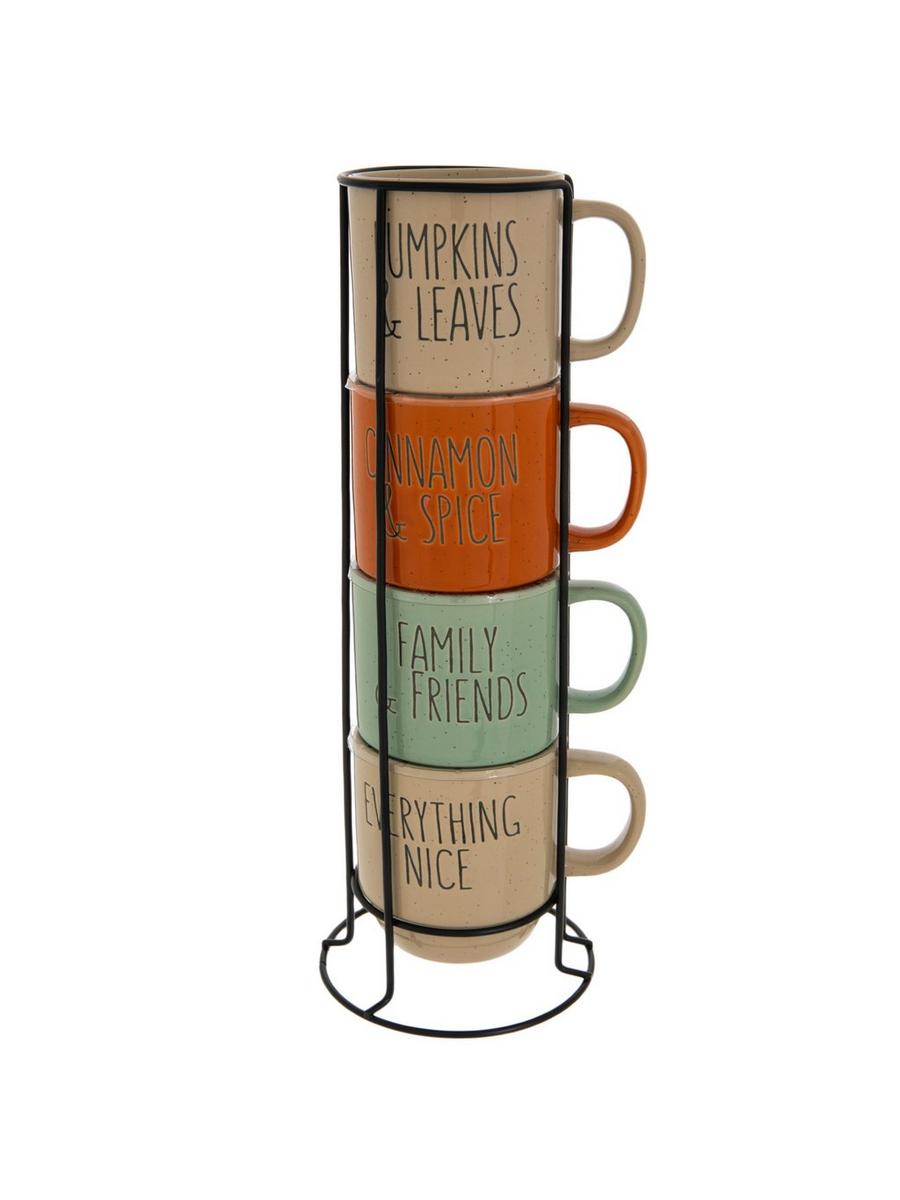 APPLEBUM MUG CUP 6個 set Gibson Home Thoughtful Morning 26 oz. Assorted Stoneware Cup