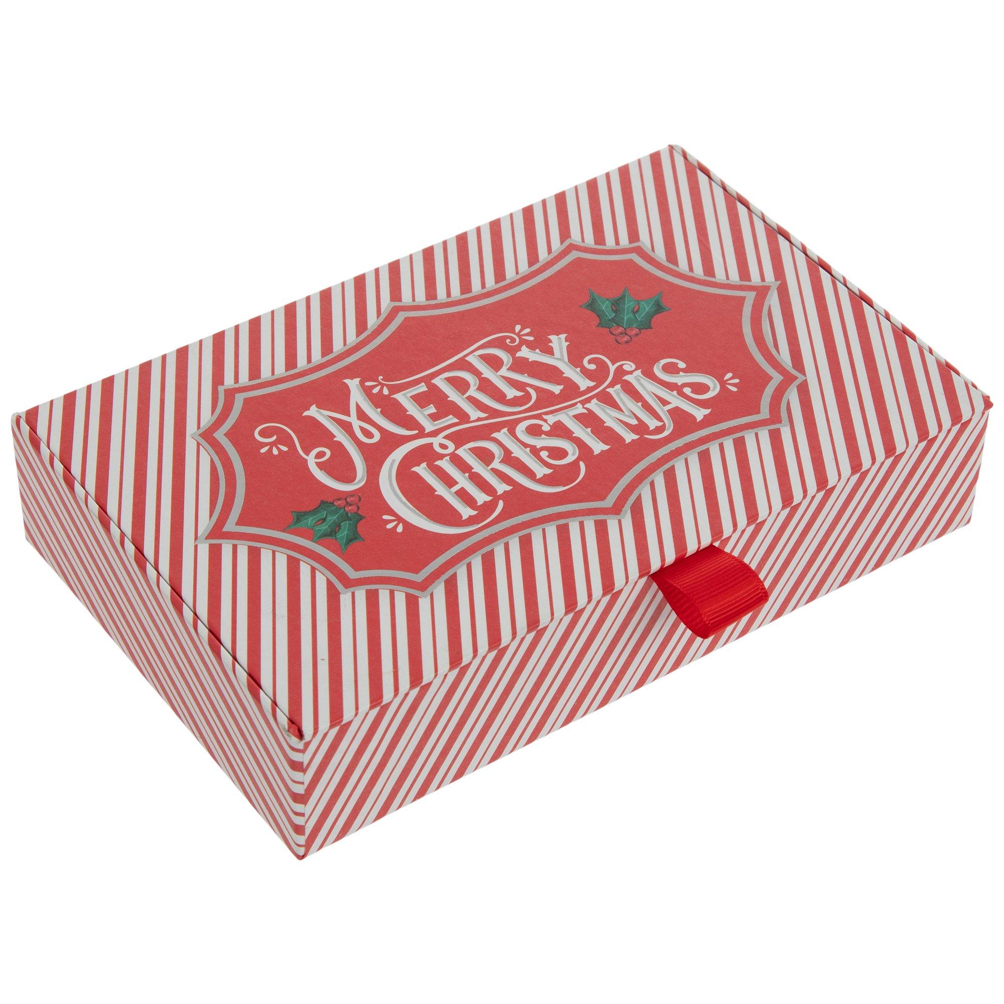 Merry Christmas Striped Gift Box Hobby Lobby 5365929