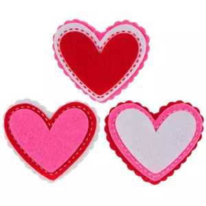 20pcs 4cm Heart Shape Felt Wool Felt Hearts Balls Gift Filling Red Felt Pom  Poms Wool Felt Balls Felt Balls for Crafts Valentine's Day Mother's Day