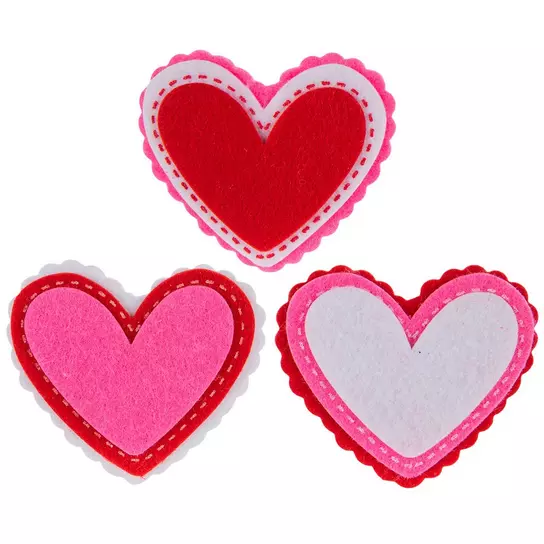 Pink Glitter Heart Stickers, Hobby Lobby, 695742