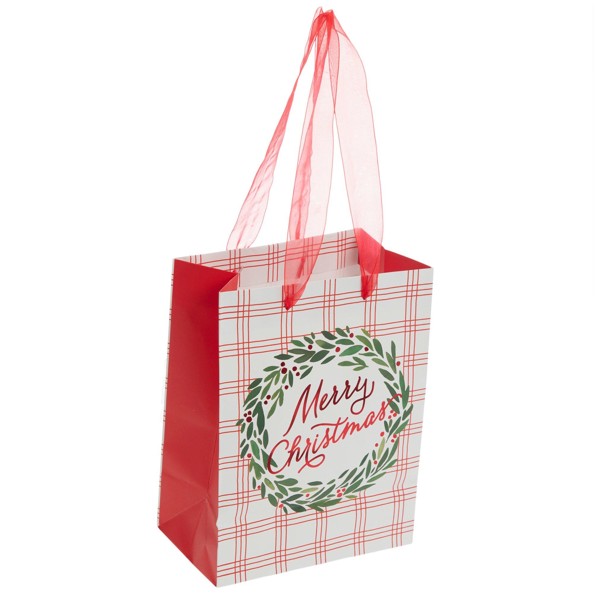 Merry Christmas Wreath Gift Bags Hobby Lobby 5373436