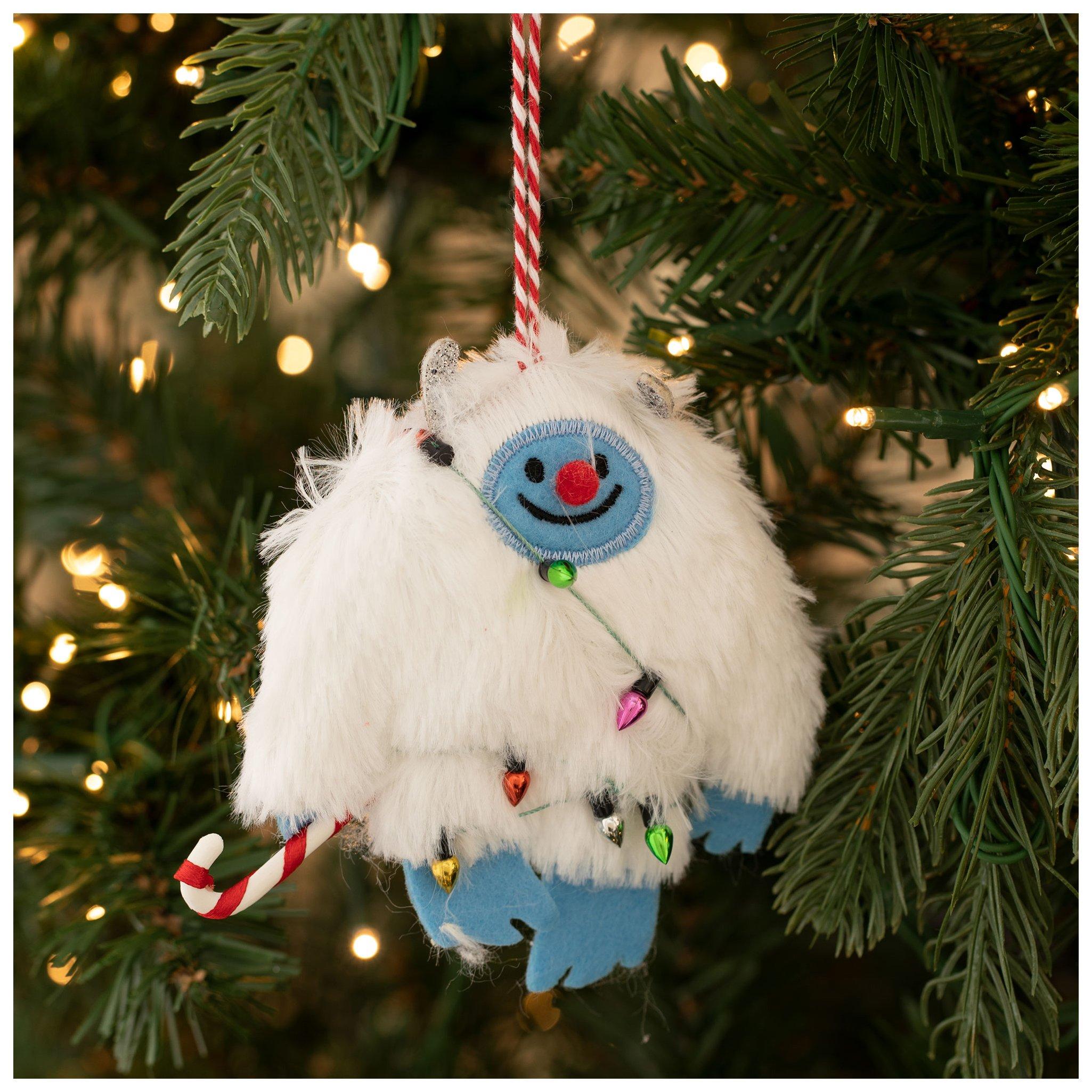 Yeti Ornament, Gentle Smile Yeti, Felt Christmas Ornament, B