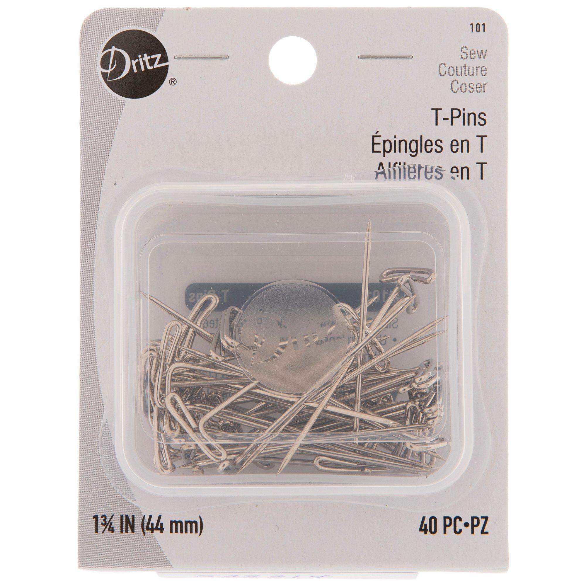 Outus 450 Pieces Steel T-Pins Nickel Plated 1 inch 1-1/4 inch 1-1/2 inch 1-3/4 inch 2 inch