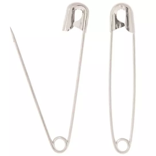 Nickel Safety Pins - Size 3