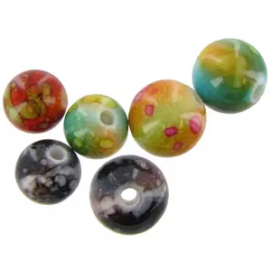 Multi-Color Marble Plastic Pearl Beads, Hobby Lobby