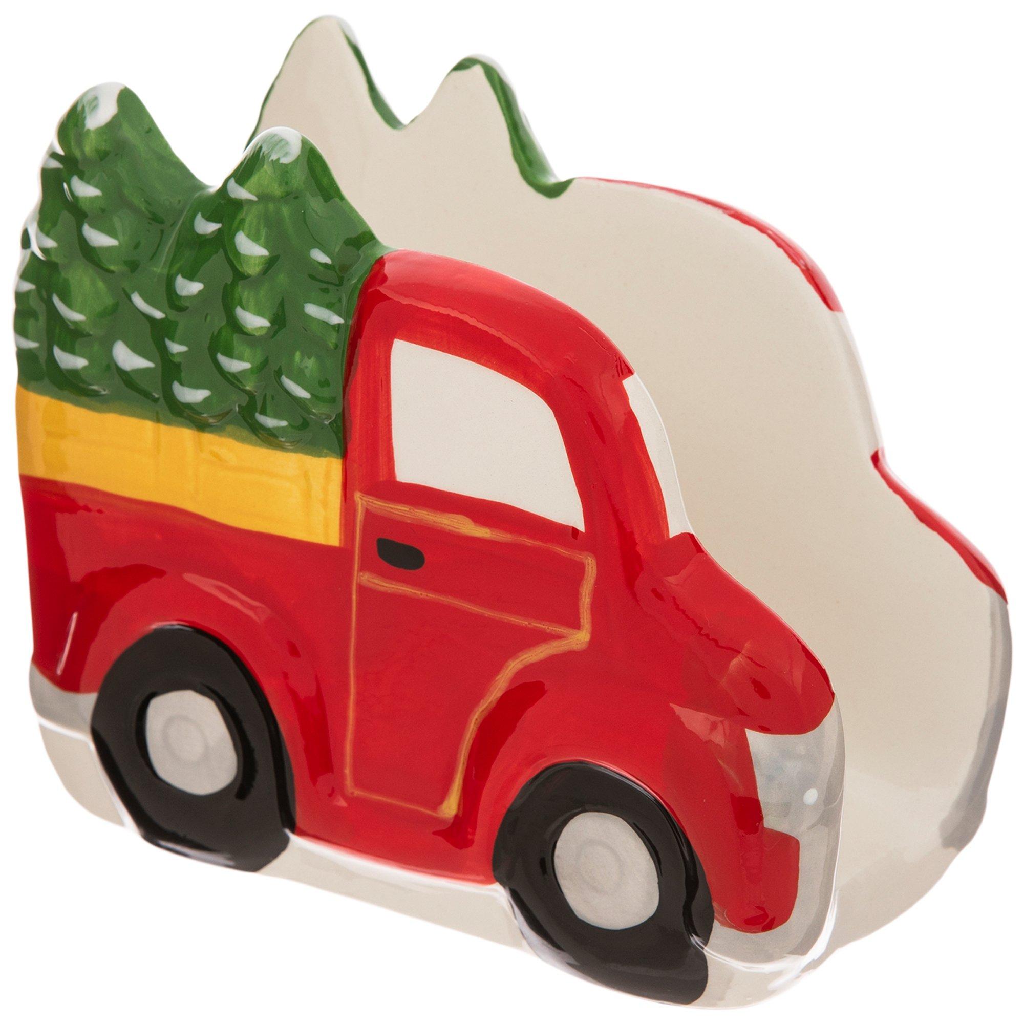 Kitchen, Straw Topper Christmas Red Truck