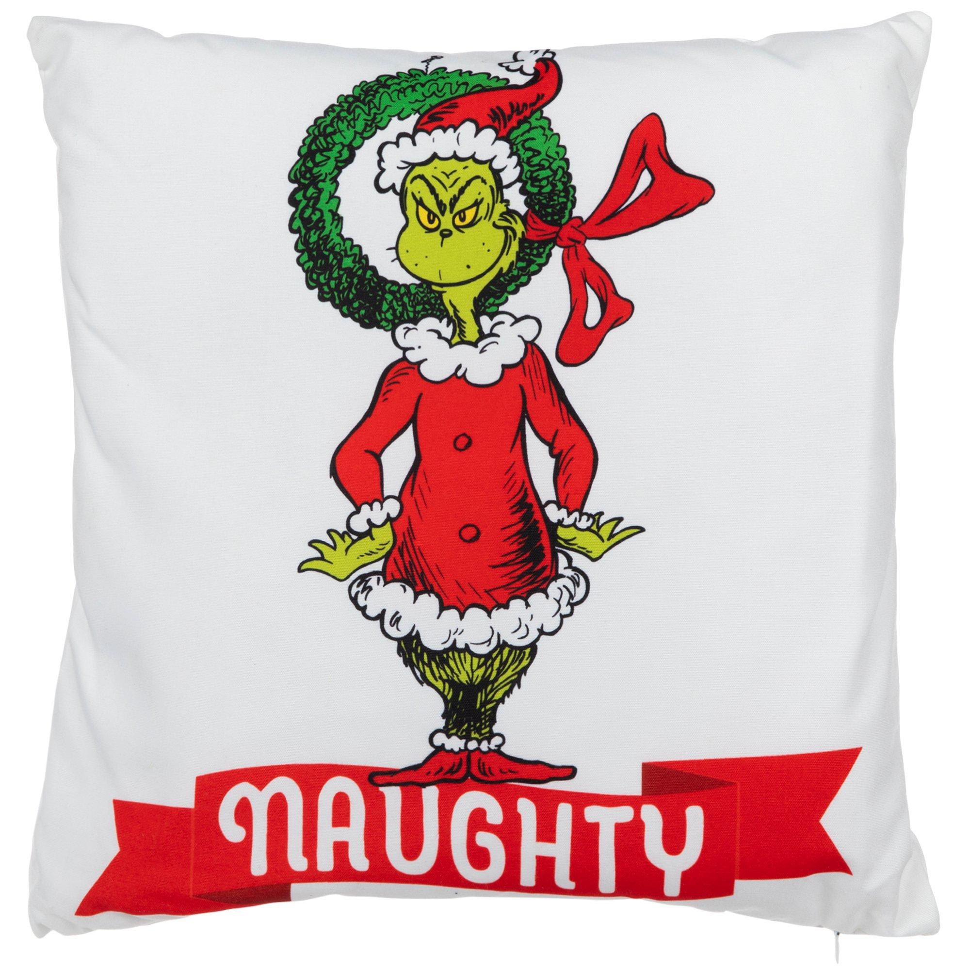 Grinch naughty nice pillow cases hotsell