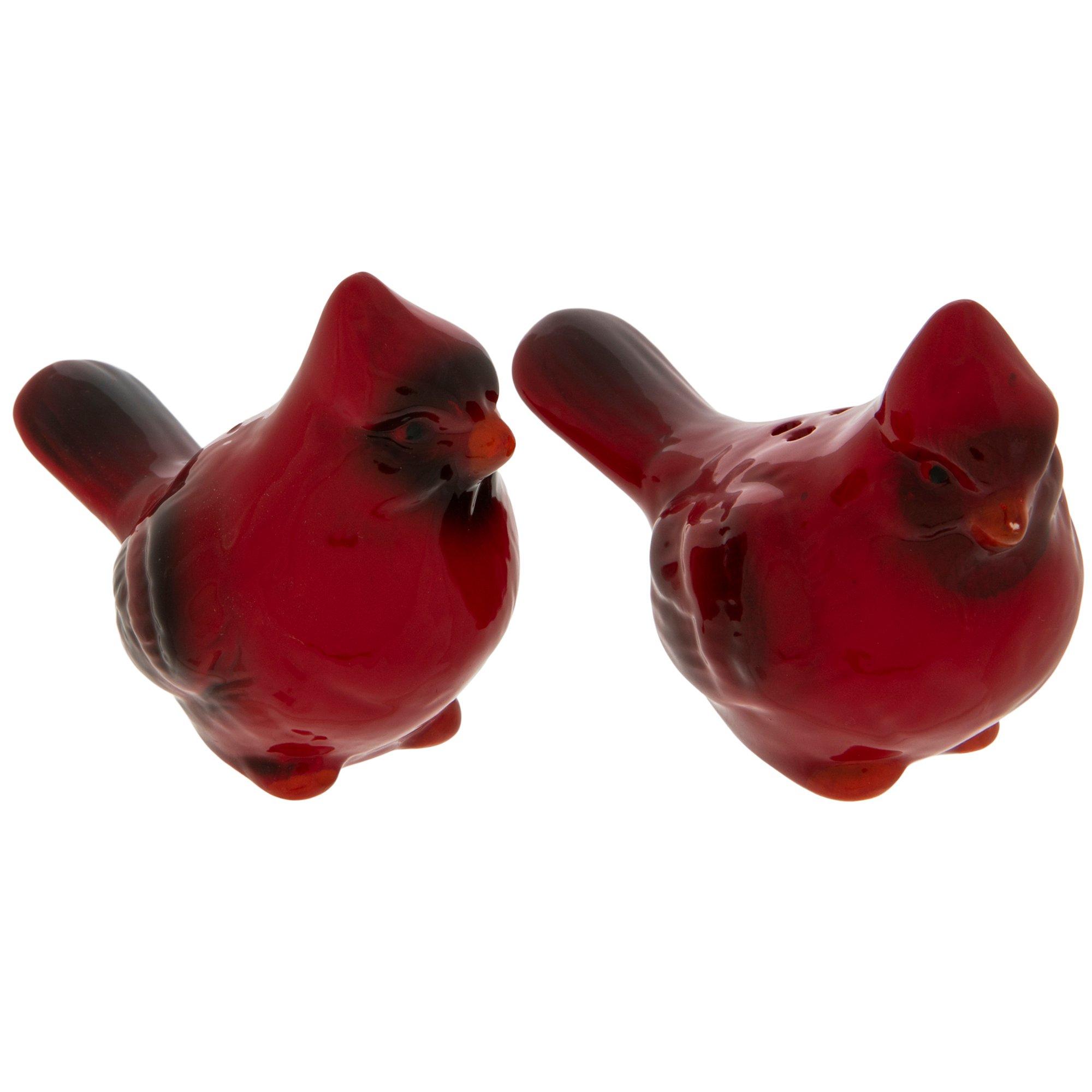 Stackable Cardinal Salt and Pepper Shaker Set