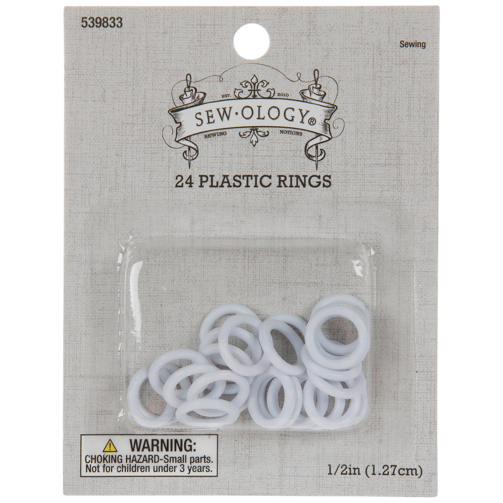 Crafts Central White Plastic Rings 12 Pieces - for Arts & Crafts and DIY's  (3 Inch Ring)